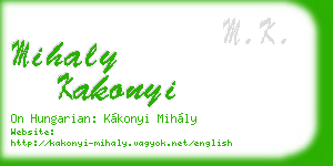 mihaly kakonyi business card